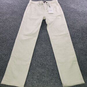 Theory Treeca Slim Cropped Jean 0/2 Ecru Mid Rise Casual Preppy Fairy Capsule